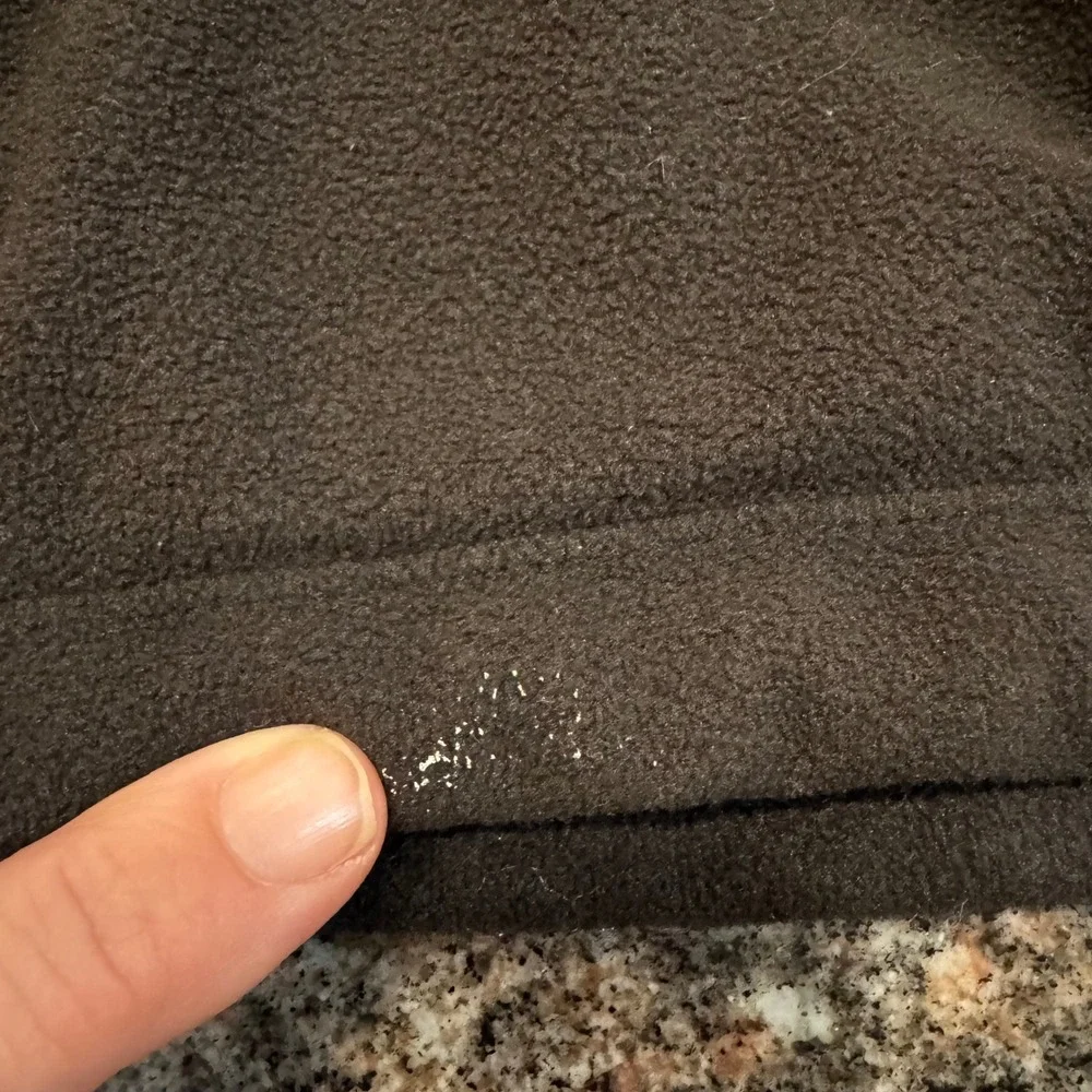 The North Face Fleece Jacket Mens XL Black Full Zip Mock Neck Logo Outdoor